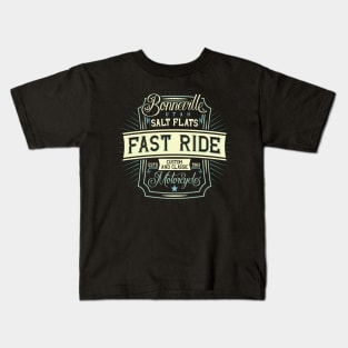 Ride the Horizon: Utah Salt Flats Motorcycle Adventures for Thrill-Seeking Riders Kids T-Shirt